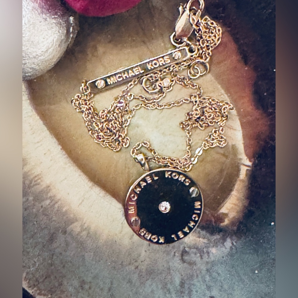 Michael Kors Gold Disc Necklace - Picture 5 of 12